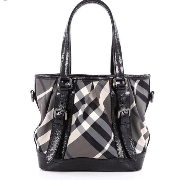 Burberry Black Plaid Handbag - Picture 5 of 5